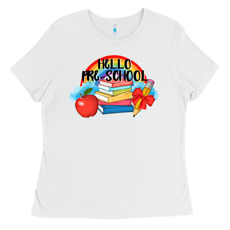 Hello Pre School Ladies Tee by AdoDesignShop | Teevron
