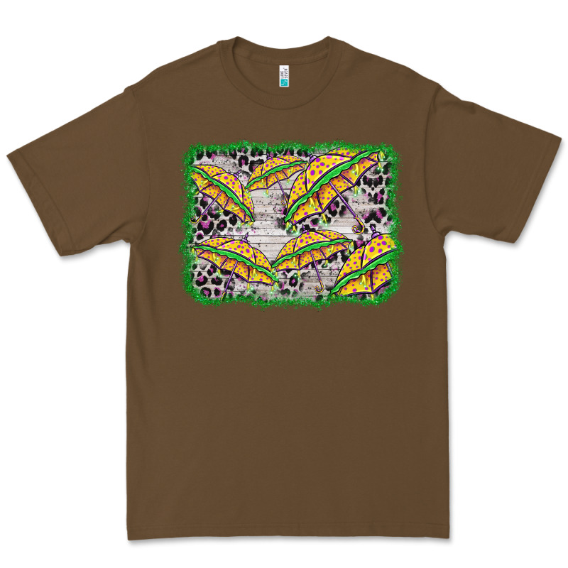 Mardi Gras Umbrella Background Premium Tee by BarkalooDesign | Teevron