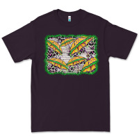 Plum mardi gras umbrella background Premium Tee - BarkalooDesign