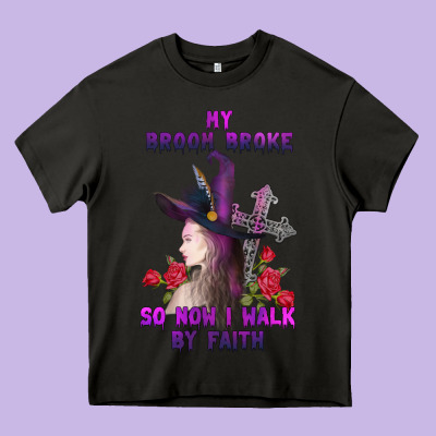 My Broom Broke Heavy Core Tee Designed By Adodesignshop