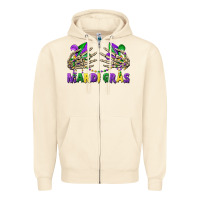 Sandshell mardi gras skeleton hands Zipper Hoodie - CowGirlArtShop