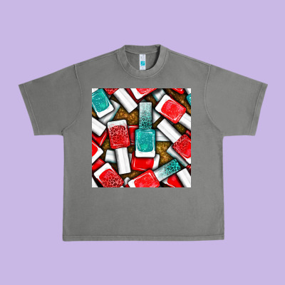 Nail Polish With Glitter Seamless Pattern Bbs Urban Heavy Tee Designed By Bundleandbundleshop