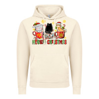 Vintage Artic meowy christmas cats coffee cups Vintage Hoodie - MaliasSmallBusiness