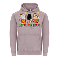 Vintage Zinc meowy christmas cats coffee cups Vintage Hoodie - MaliasSmallBusiness