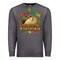 Charcoal Heather I'm here for the tacos Premium Sweatshirt - FaDigitalArtStudio