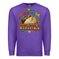 Purple I'm here for the tacos Premium Sweatshirt - FaDigitalArtStudio