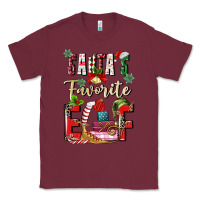 Burgundy santas favorite elf Classic Tee - MaliasSmallBusiness