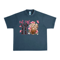 Midnight Navy but first coffee floral Urban Heavy Tee - JahusDesignShop