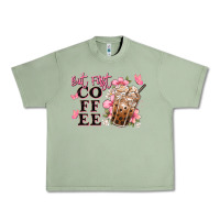 Oil Green but first coffee floral Urban Heavy Tee - JahusDesignShop
