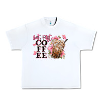 But First Coffee Floral Urban Heavy Tee | Teevron