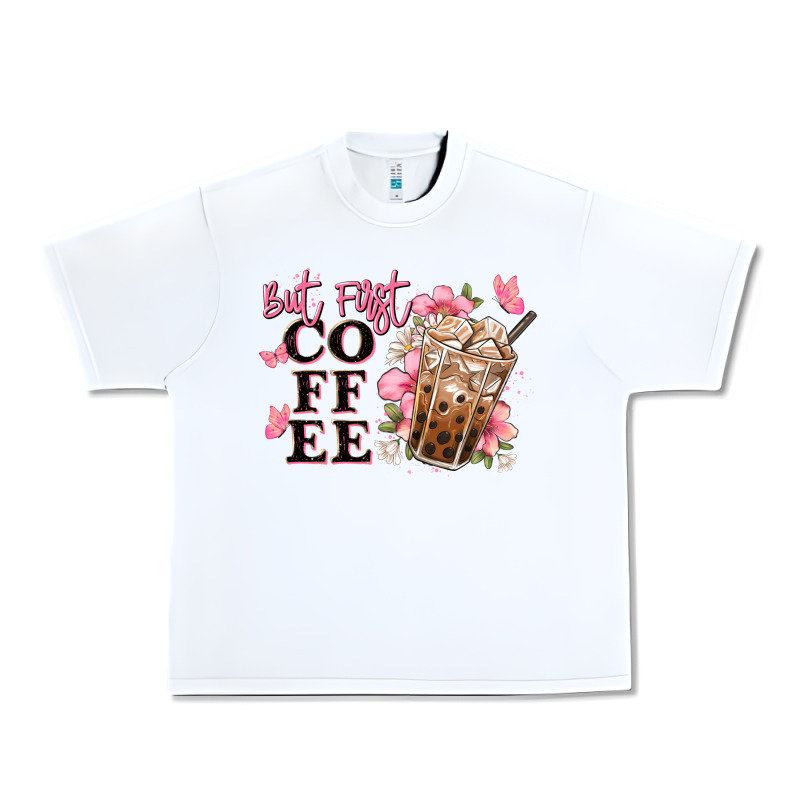 But First Coffee Floral Urban Heavy Tee by JahusDesignShop | Teevron