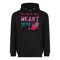 Black you make my heart sing Heavyweight Hoodie - OliviaCreatesArt