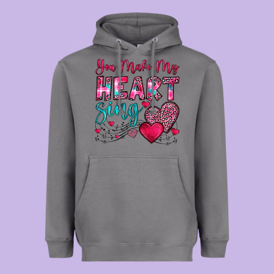 You Make My Heart Sing Heavyweight Hoodie Designed By Oliviacreatesart