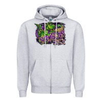Heather Grey mardi saurus rex Zipper Hoodie - CowGirlArtShop