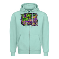 Seafoam mardi saurus rex Zipper Hoodie - CowGirlArtShop