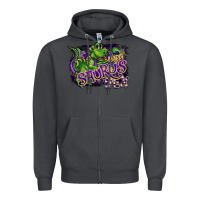 Smoke mardi saurus rex Zipper Hoodie - CowGirlArtShop