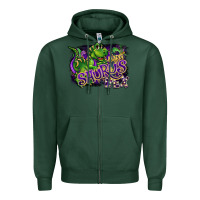 Sports Green mardi saurus rex Zipper Hoodie - CowGirlArtShop