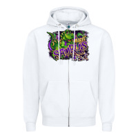 White mardi saurus rex Zipper Hoodie - CowGirlArtShop