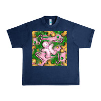 Navy christmas smile gingerbread cookie seamless pattern bbs Urban Heavy Tee - BundleAndBundleShop
