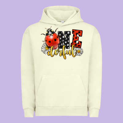 Onederful Wonderful Ladybug Urban Hoodie Designed By Lillyallendesigns