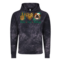 Cloud Black Peace Love Bulldog Vintage Hoodie - Jasminsmagicworld