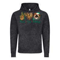 Vintage Black Peace Love Bulldog Vintage Hoodie - Jasminsmagicworld