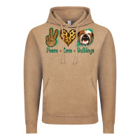 Vintage Coffee Peace Love Bulldog Vintage Hoodie - Jasminsmagicworld