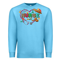 Ocean Blue Cinco de mayo Nurse Premium Sweatshirt - FaDigitalArtStudio