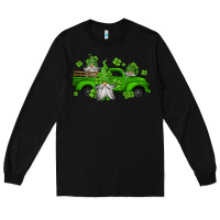 Black st patrick's gnomes farm truck Long Sleeve Tee - Jasminsmagicworld