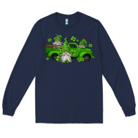 Navy st patrick's gnomes farm truck Long Sleeve Tee - Jasminsmagicworld