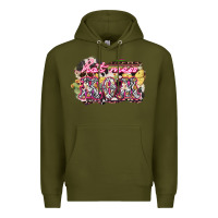 Army Green Hot mess mom mother's day Premium Hoodie - HowdyJamesFarm