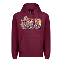 Burgundy Hot mess mom mother's day Premium Hoodie - HowdyJamesFarm