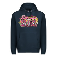Navy Hot mess mom mother's day Premium Hoodie - HowdyJamesFarm