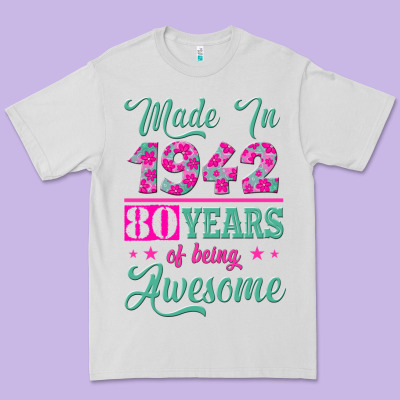 Made In 1942, 80 Years Of Being Awesome Kopya Premium Tee Designed By Jasminsmagicworld