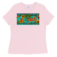 Bubblegum Pink blessed turquoise gemstone cactus and sunflower licanse plate Ladies Tee - Artiststas