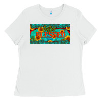 White blessed turquoise gemstone cactus and sunflower licanse plate Ladies Tee - Artiststas