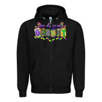 Black mardi gras grammy Zipper Hoodie - CowGirlArtShop