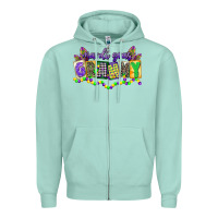 Seafoam mardi gras grammy Zipper Hoodie - CowGirlArtShop