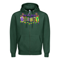 Sports Green mardi gras grammy Zipper Hoodie - CowGirlArtShop