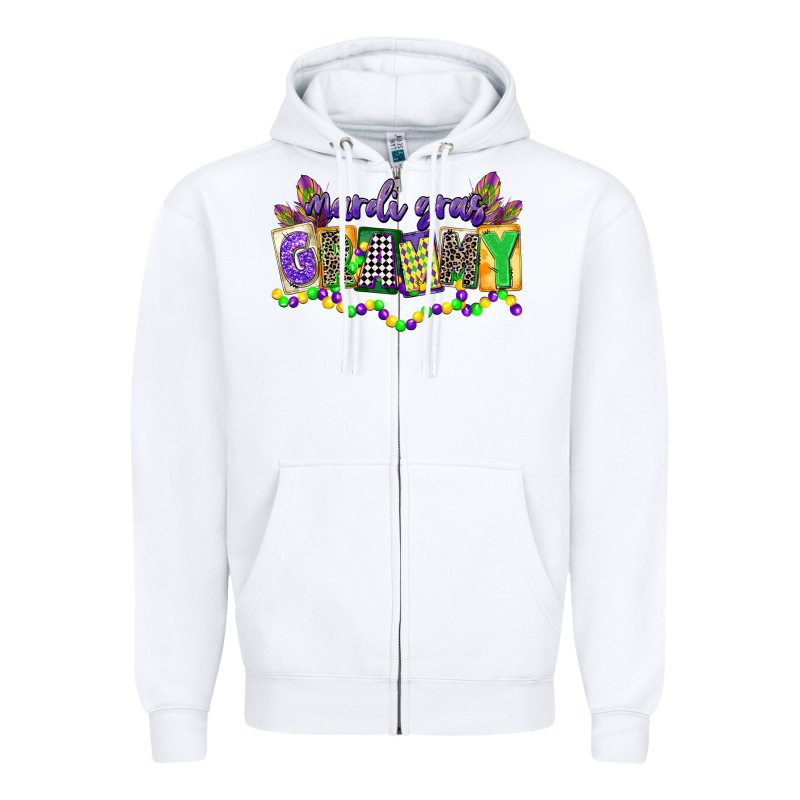 Mardi Gras Grammy Zipper Hoodie by CowGirlArtShop | Teevron