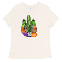 Bone horseshoe halloween cactus Ladies Tee - AdoDesignShop
