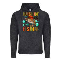 Vintage Black wishing i was fishing Vintage Hoodie - MaliasSmallBusiness