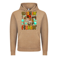 Vintage Coffee wishing i was fishing Vintage Hoodie - MaliasSmallBusiness