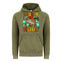 Vintage Olive wishing i was fishing Vintage Hoodie - MaliasSmallBusiness