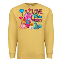 Antique Gold Love More Worry Less Valentines Day Cold Drink Premium Sweatshirt - FaDigitalArtStudio