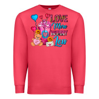 Cardinal Love More Worry Less Valentines Day Cold Drink Premium Sweatshirt - FaDigitalArtStudio
