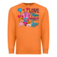 Carrot Love More Worry Less Valentines Day Cold Drink Premium Sweatshirt - FaDigitalArtStudio