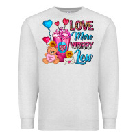 Oatmeal Heather Love More Worry Less Valentines Day Cold Drink Premium Sweatshirt - FaDigitalArtStudio