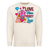 Sandshell Love More Worry Less Valentines Day Cold Drink Premium Sweatshirt - FaDigitalArtStudio