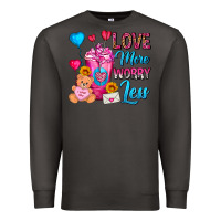 Smoke Love More Worry Less Valentines Day Cold Drink Premium Sweatshirt - FaDigitalArtStudio